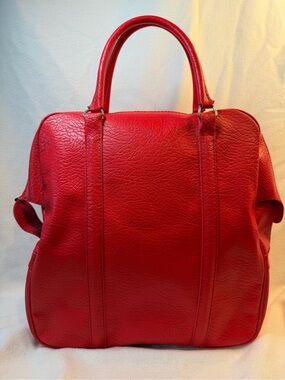 Vintage Amelia Earhart Red Carry On Overnight Bag MCM w/ Keys & Tag